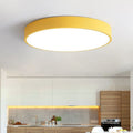 Morandi moderne runde LED-Deckenleuchte, rosa-graues Metall