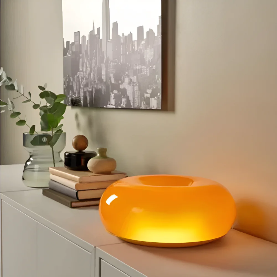 Orinova Donut Glass Wall Light By Ardentra With Warm Glow