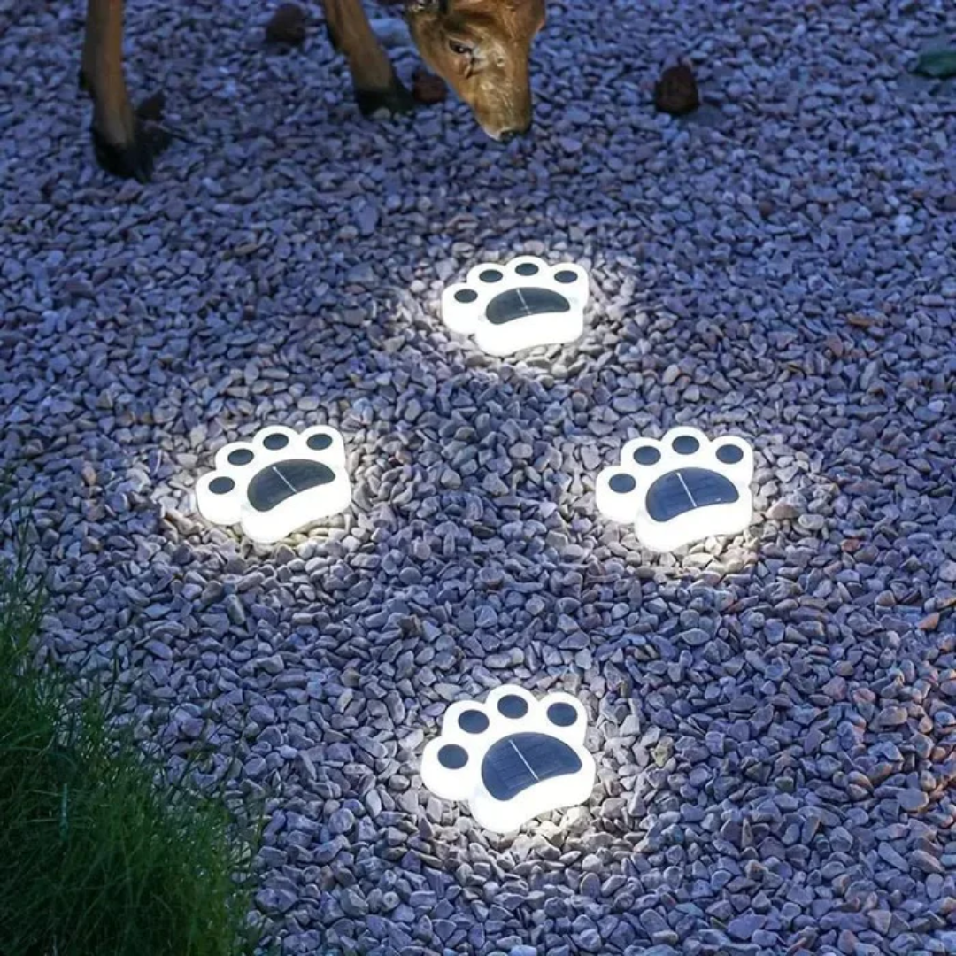 Lampa solară de exterior PawGlow cu panou de autoîncărcare pentru căi  
