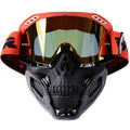 Maschera da moto a teschio — lente antiurto