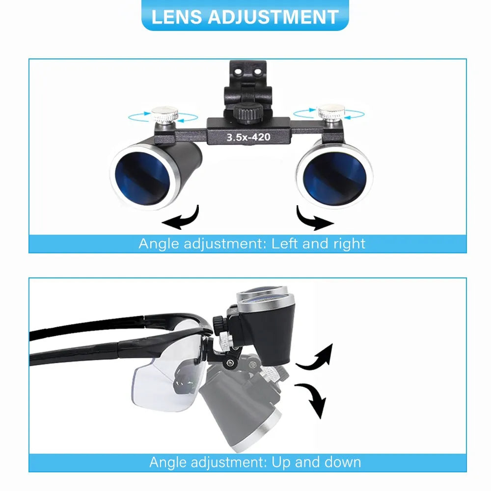 High Definition Magnification Dental Loupes With Integrated LED Lighting