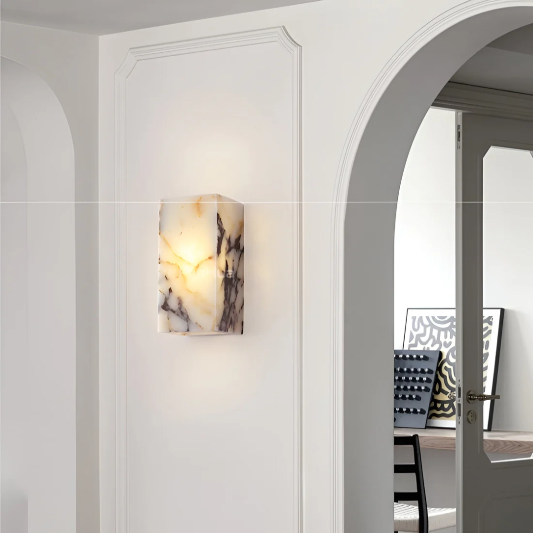 Aurelia Marble Wall Light With Soft Warm LED Glow For Cozy Ambience