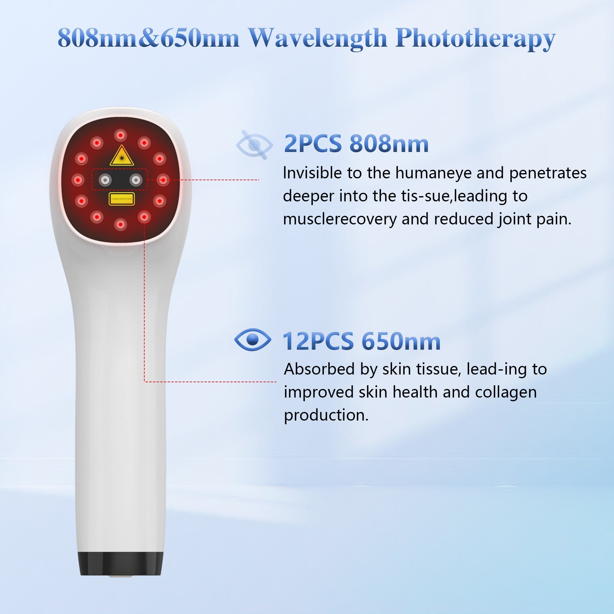 Handheld Portable Red Light Laser Therapy Device