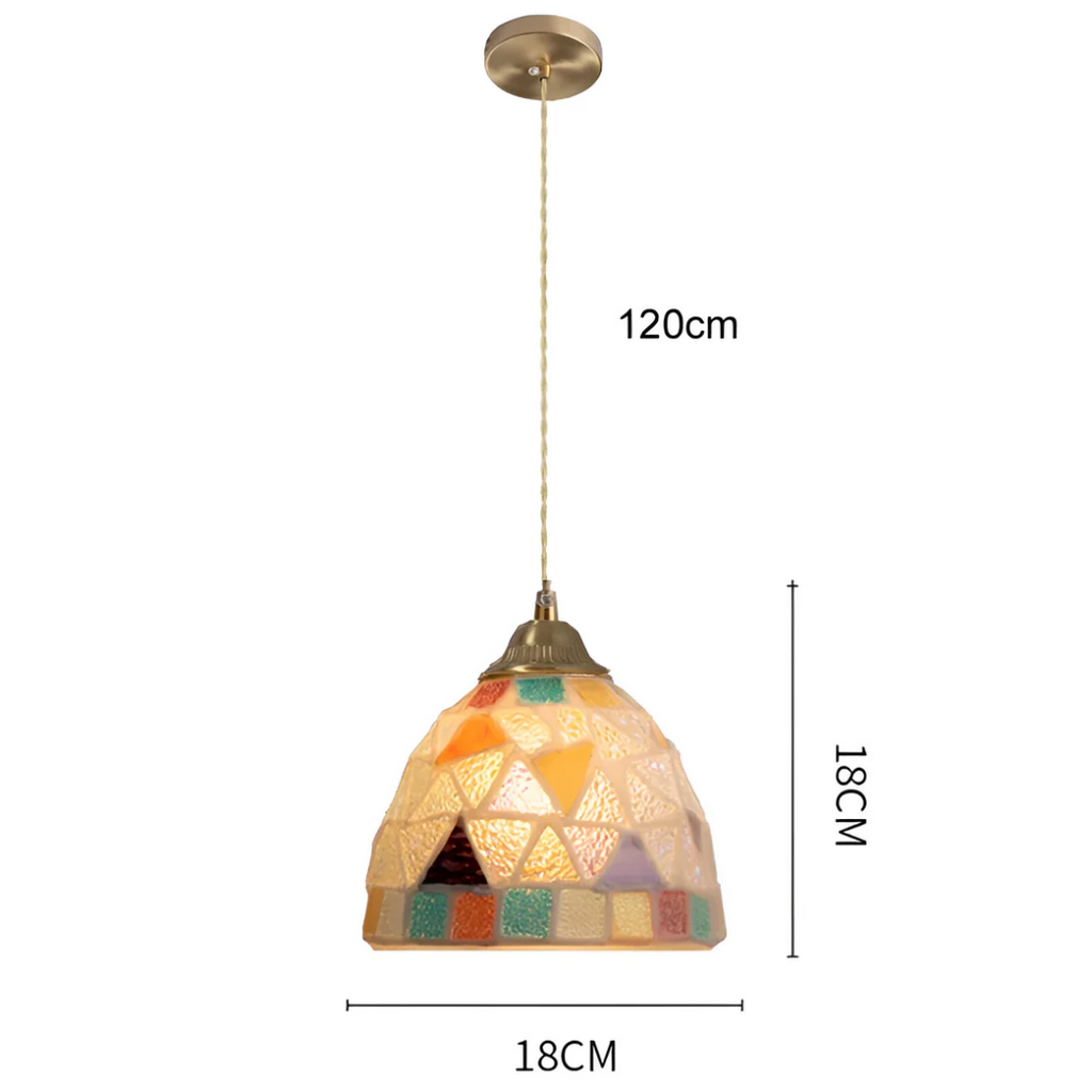 NovaLume Kairo Multicolor Glass Pendant Fixture For Dining Table