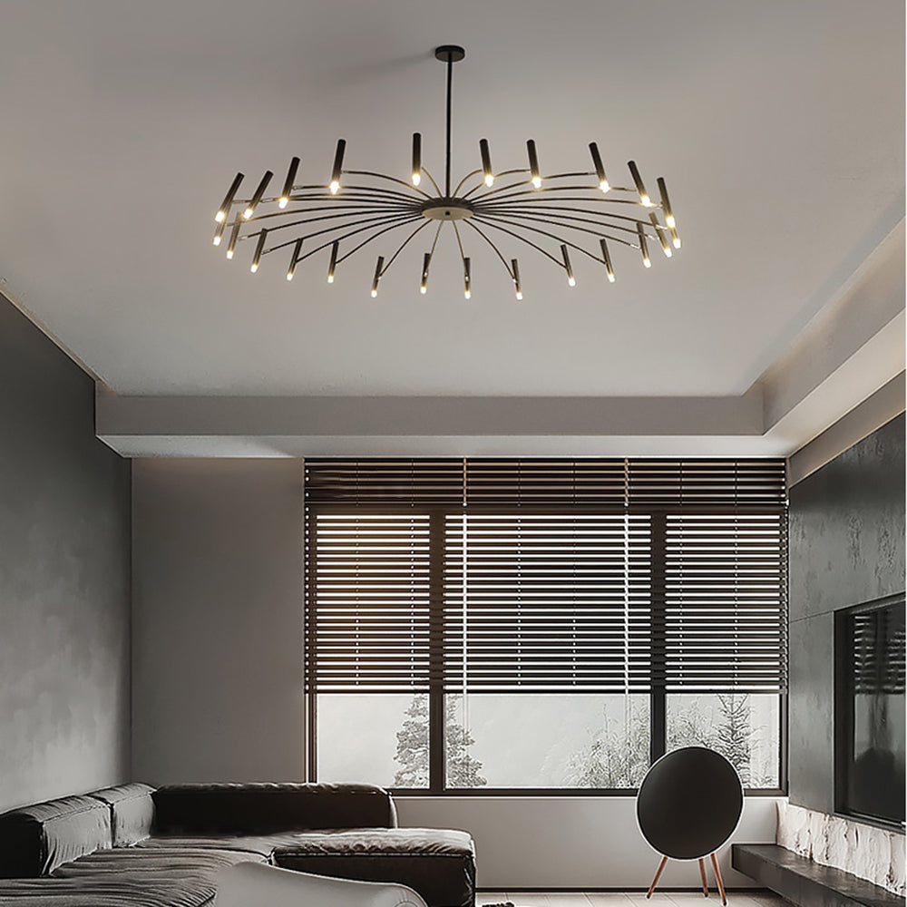 EvetteLuxe modern LED-taklampa — finish i guld och svart