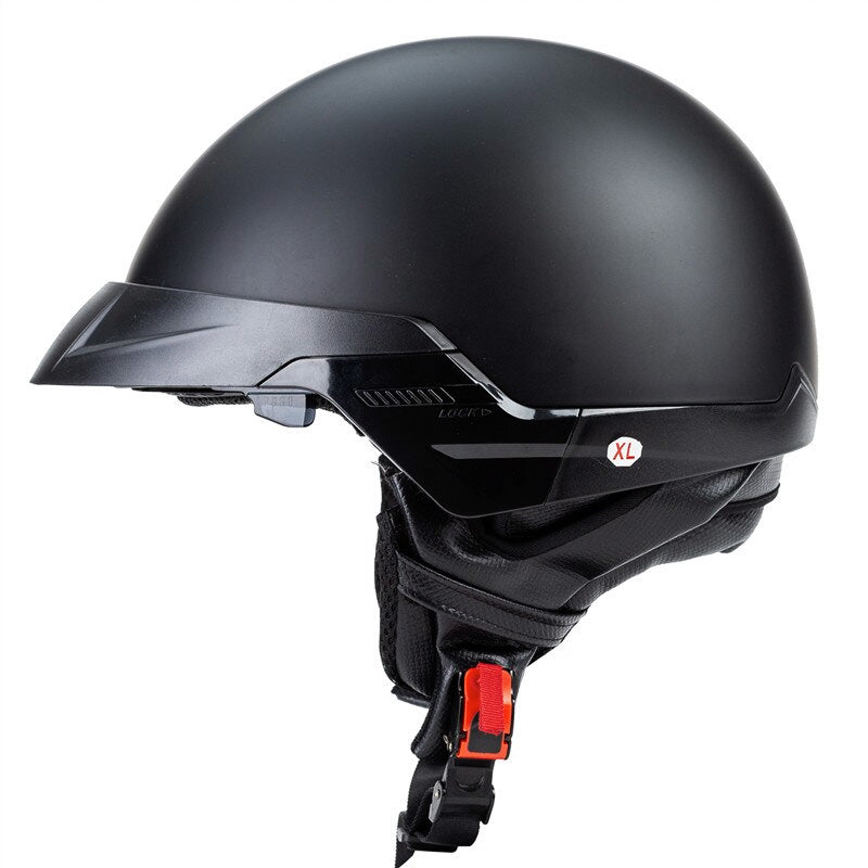 Casco abierto para motocicleta Cruiser — homologado por el DOT, con forro interior extraíble