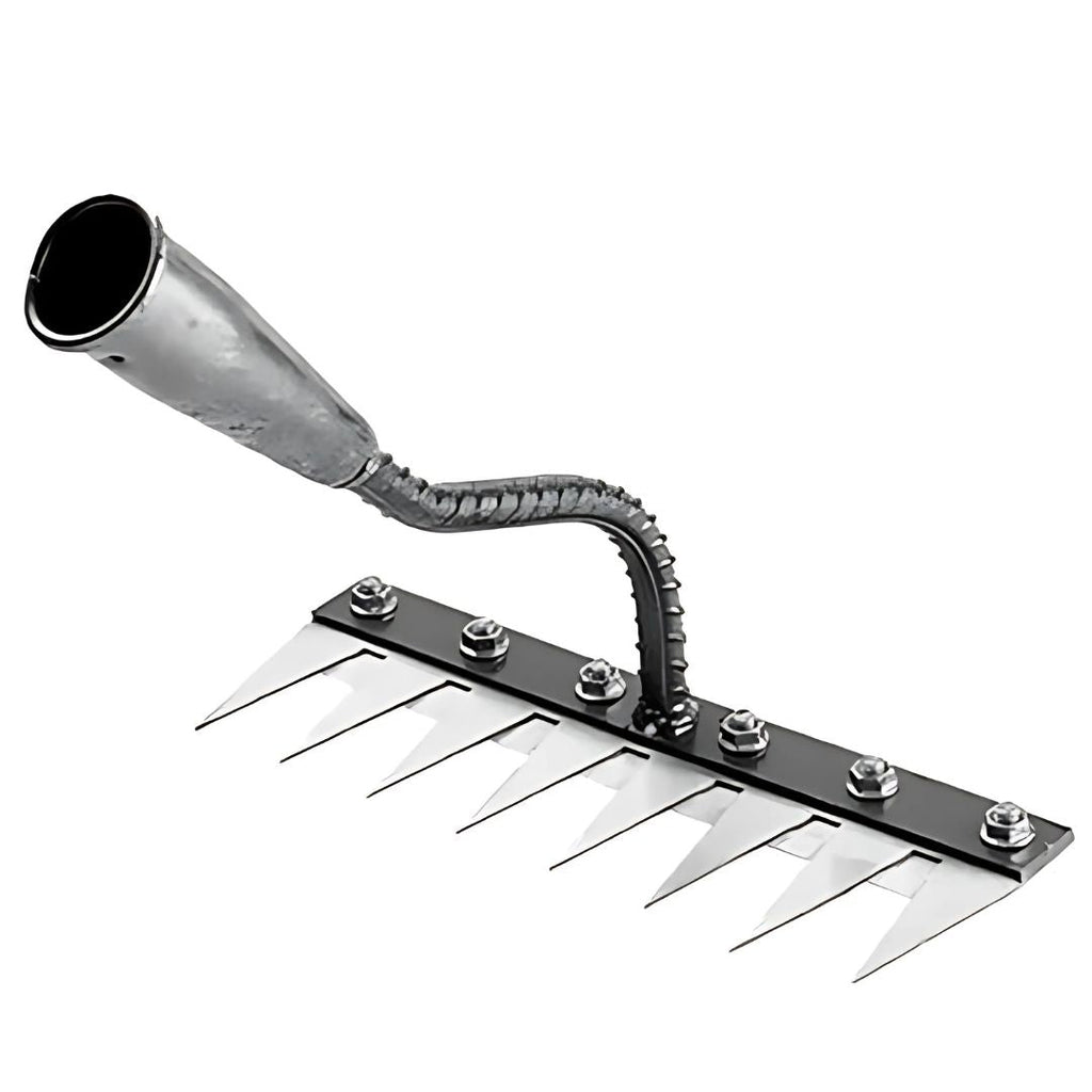 ThriveGard Manual Weeding Rake — Steel Teeth Blade, Ergonomic Grip