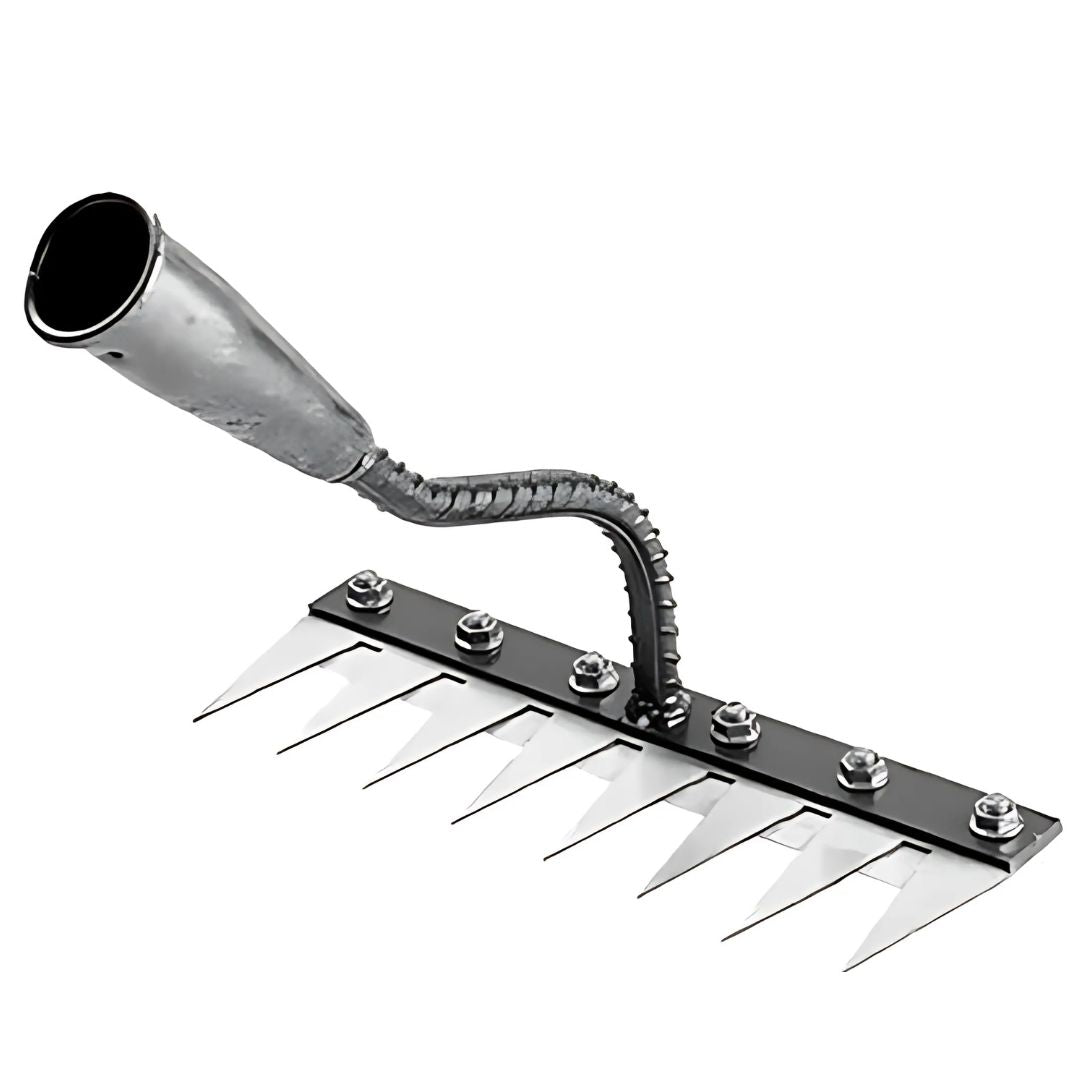 ThriveGard Manual Weeding Rake — Steel Teeth Blade, Ergonomic Grip