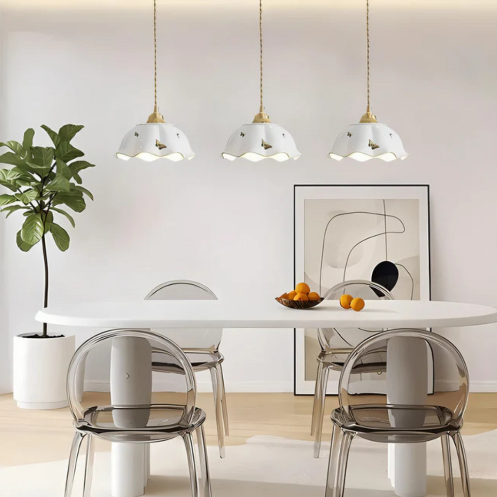 NovaLeaf Butterfly Ceramic LED Pendant Light For Dining Table