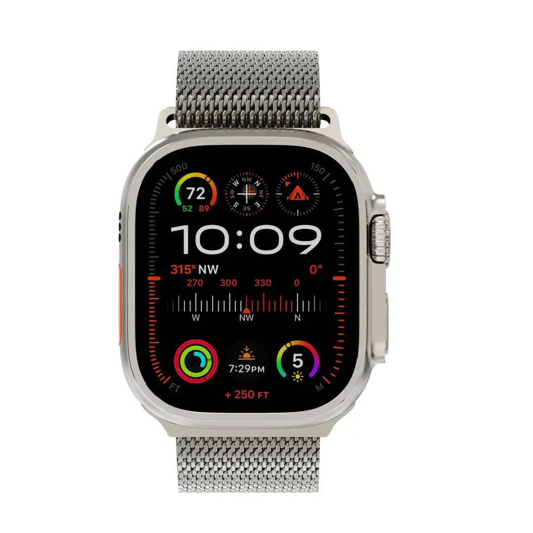 Milanese-rem i titanium til Apple Watch