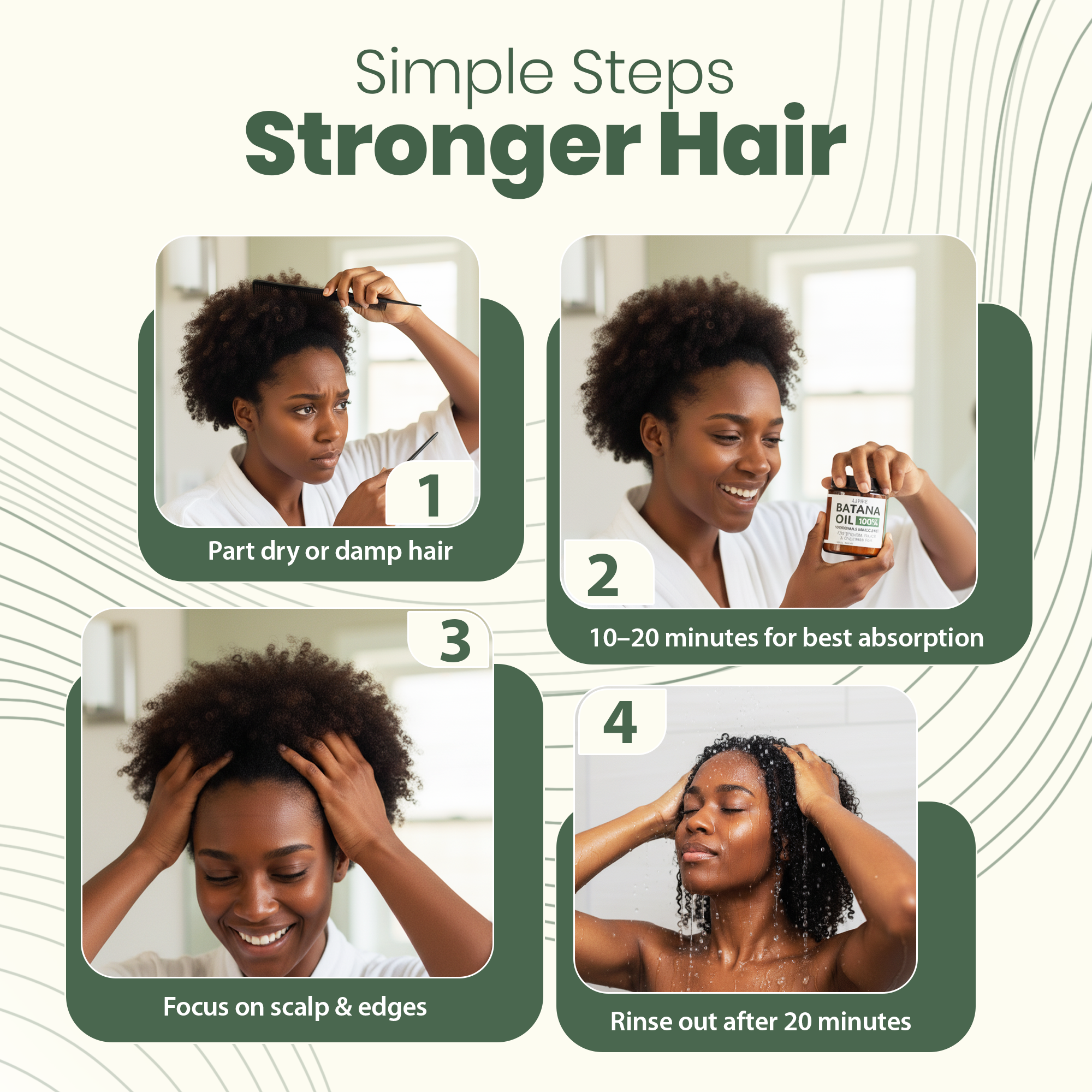 Organic Batana Hair and Scalp Oil — Single-Ingredient Small-Batch Formula