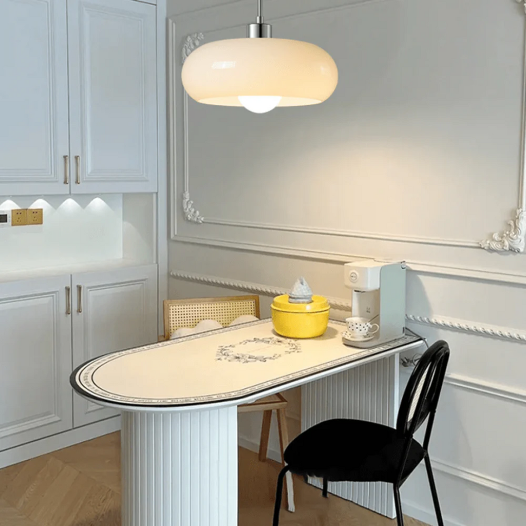Evara Glass Pendant Light For Dining Rooms And Living Spaces With Warm Glow