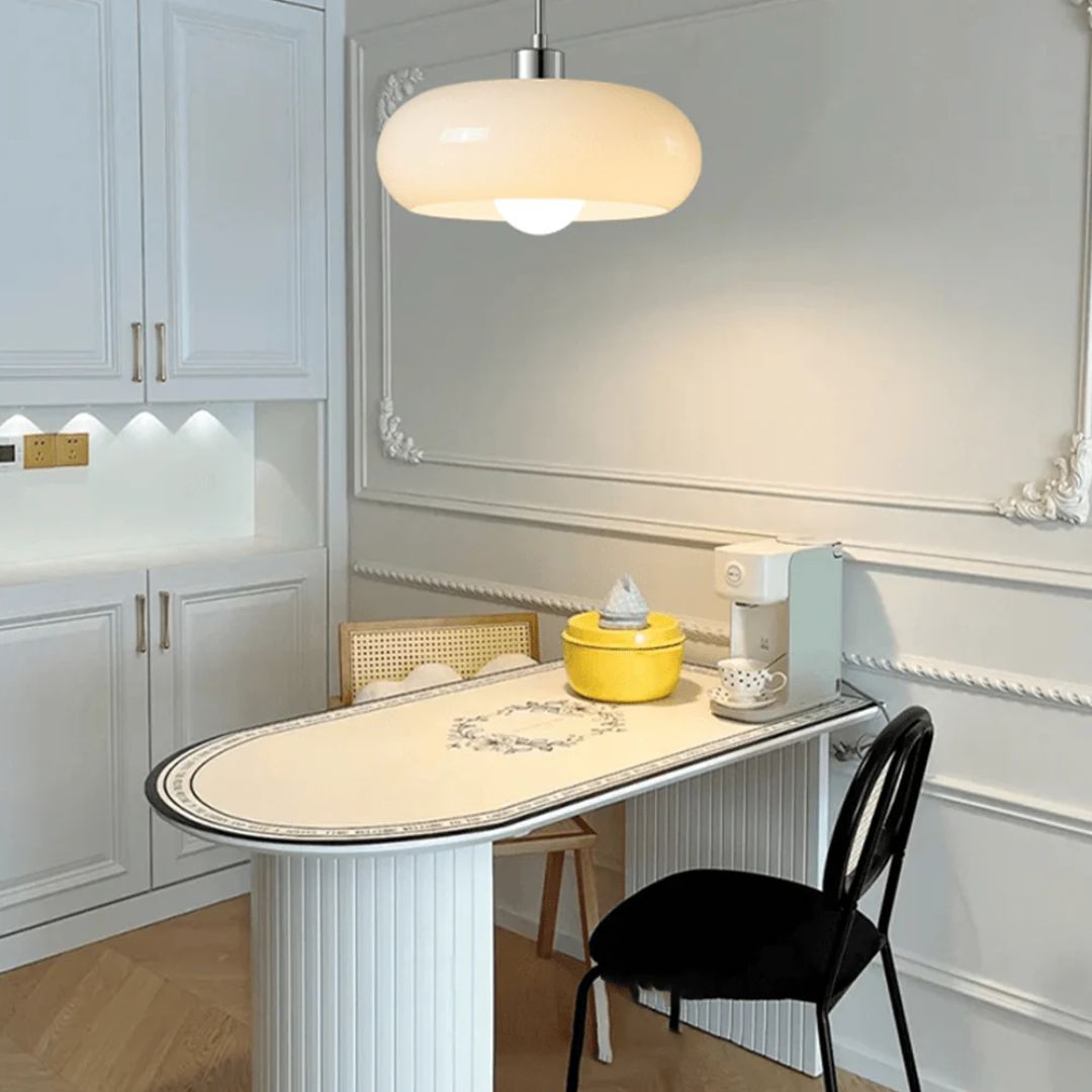 Evara Glass Pendant Light For Dining Rooms And Living Spaces With Warm Glow