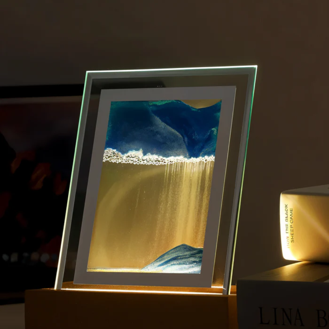 LED lampa SolaraQuell Quicksand vytváří uklidňující atmosféru