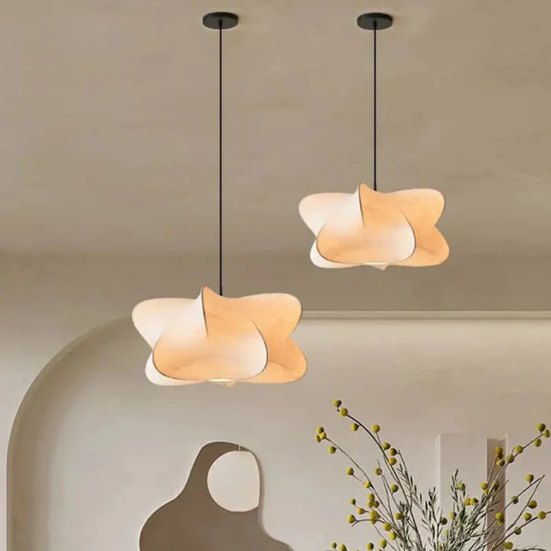 Soraine Wabi-Sabi Style Pendant Lamp In Dining Room Ambience