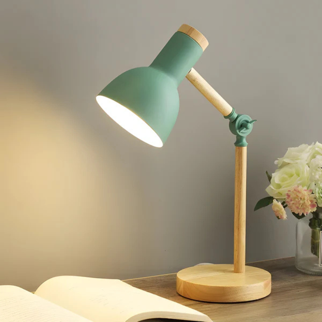 Liora Macaron Adjustable Led Wood Table Lamp Warm Glow Home