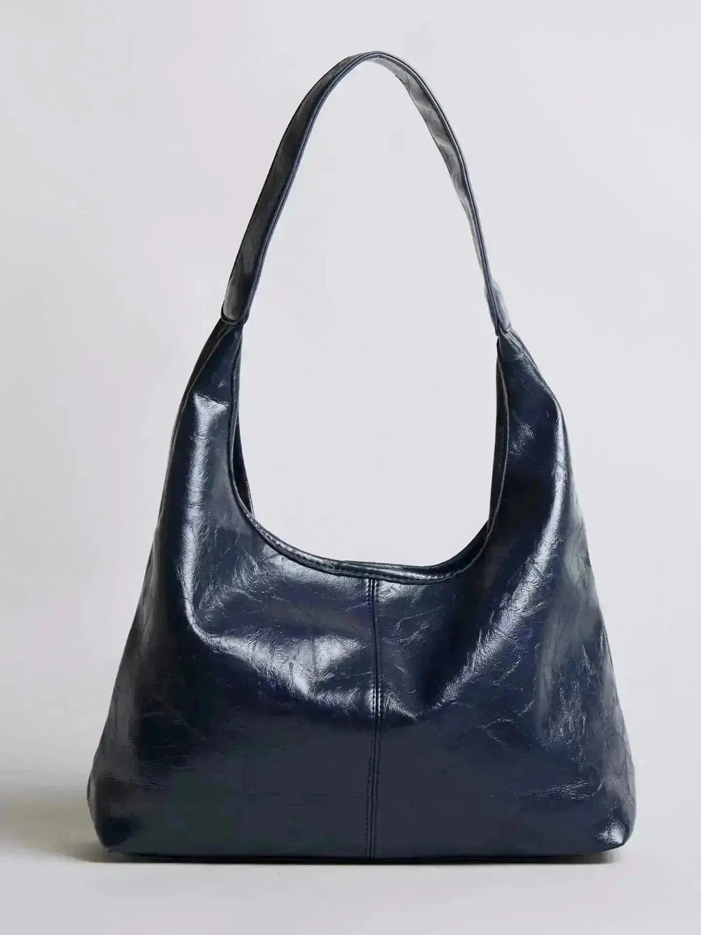 Saco de couro vintage envelhecido — inclui estojo de cosméticos