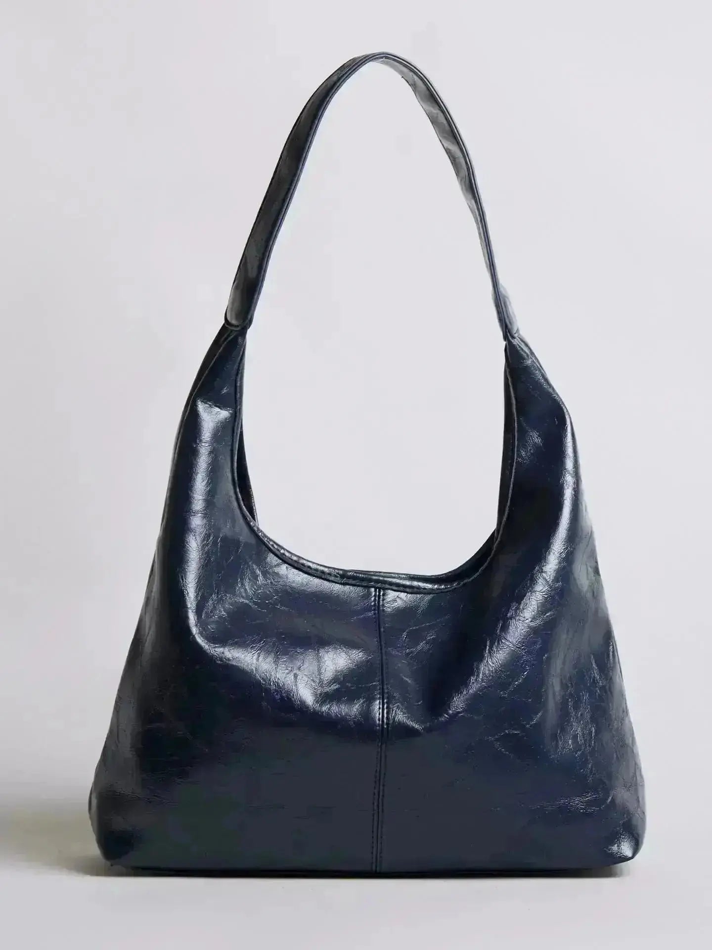 Saco de couro vintage envelhecido — inclui estojo de cosméticos