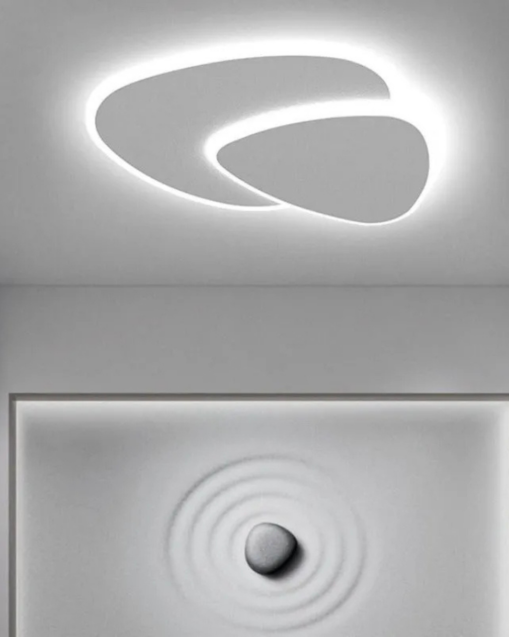 Asymmetrical Ceiling Light — Integrated LED Warm Glow