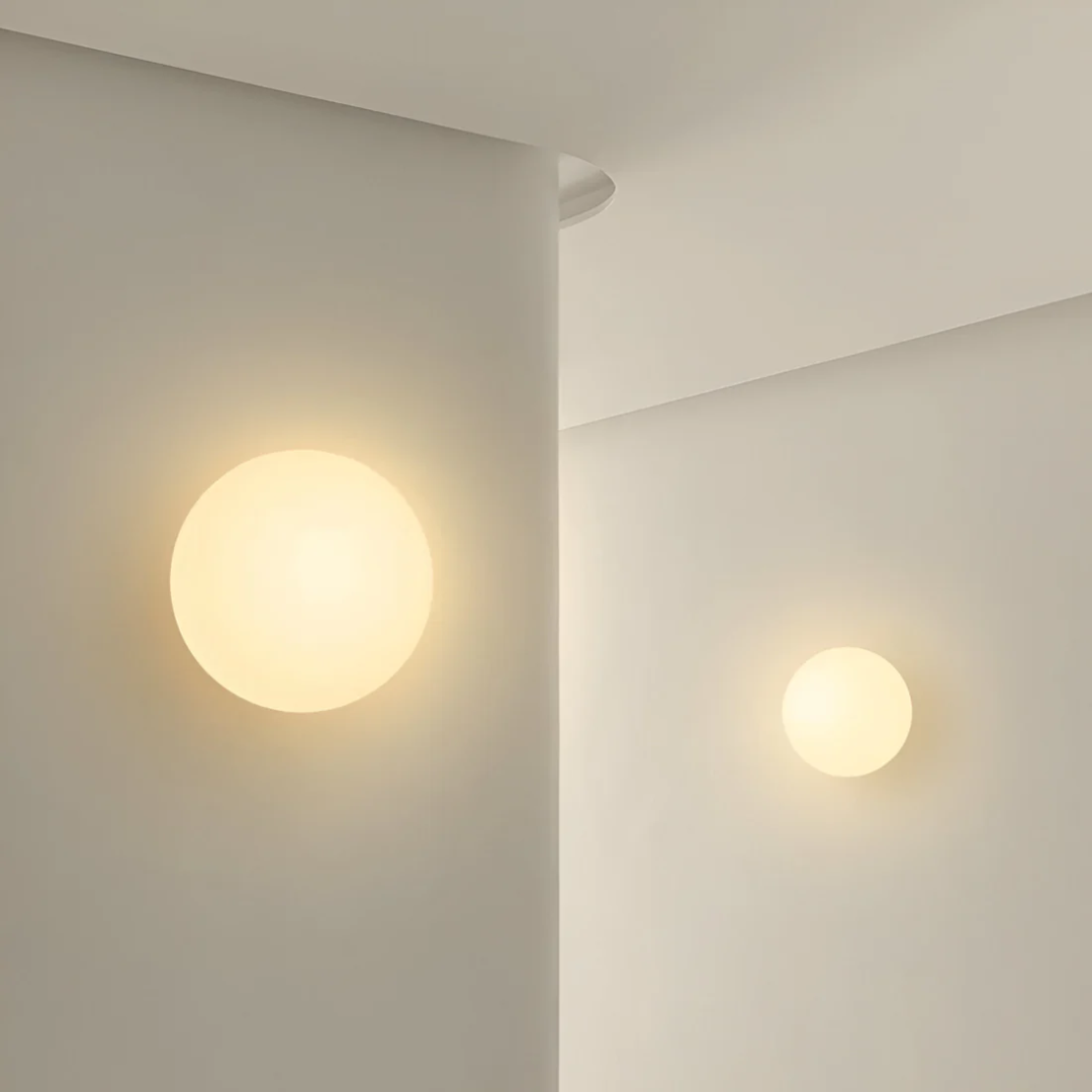 Aurelia Wall Sconce With Glass And Diffused Warm LED Light
