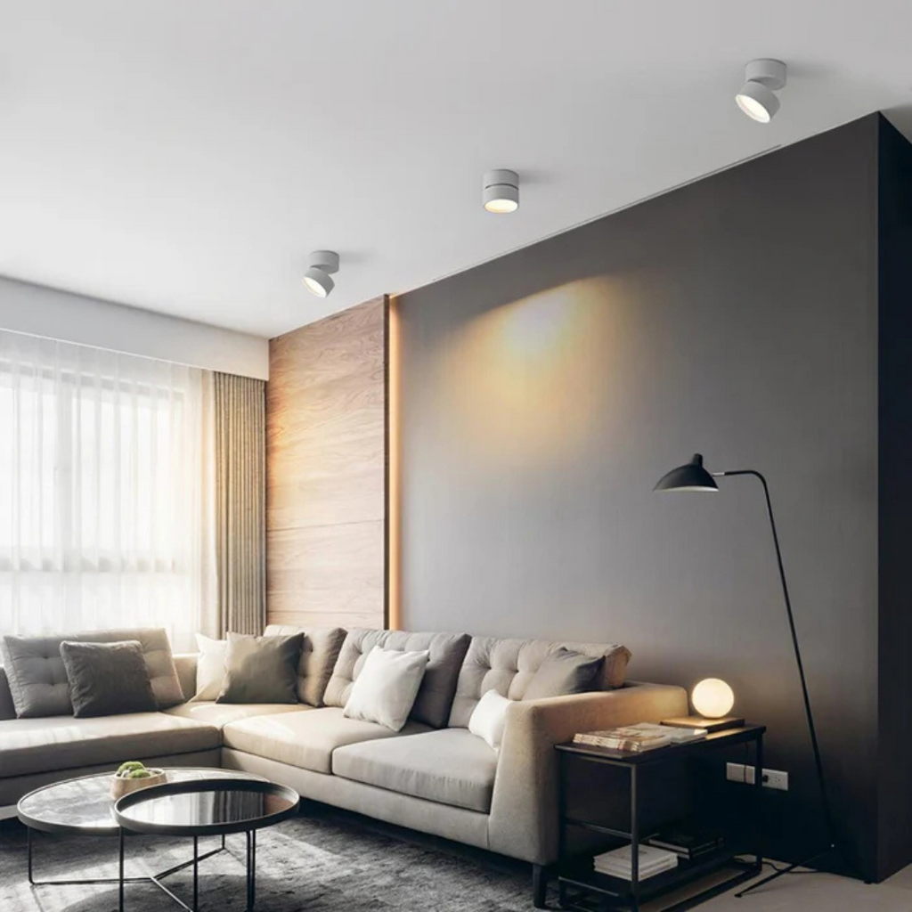 Aurelo Decken-LED-Leuchte mit verstellbarem drehbarem Kopf für Wohnzimmer und Flure
