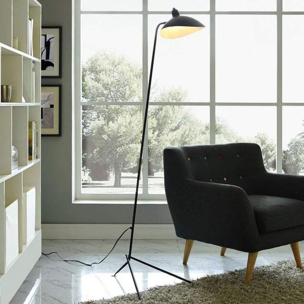 Aerislo Floor Lamp Featuring Adjustable Arms In Minimalist Black