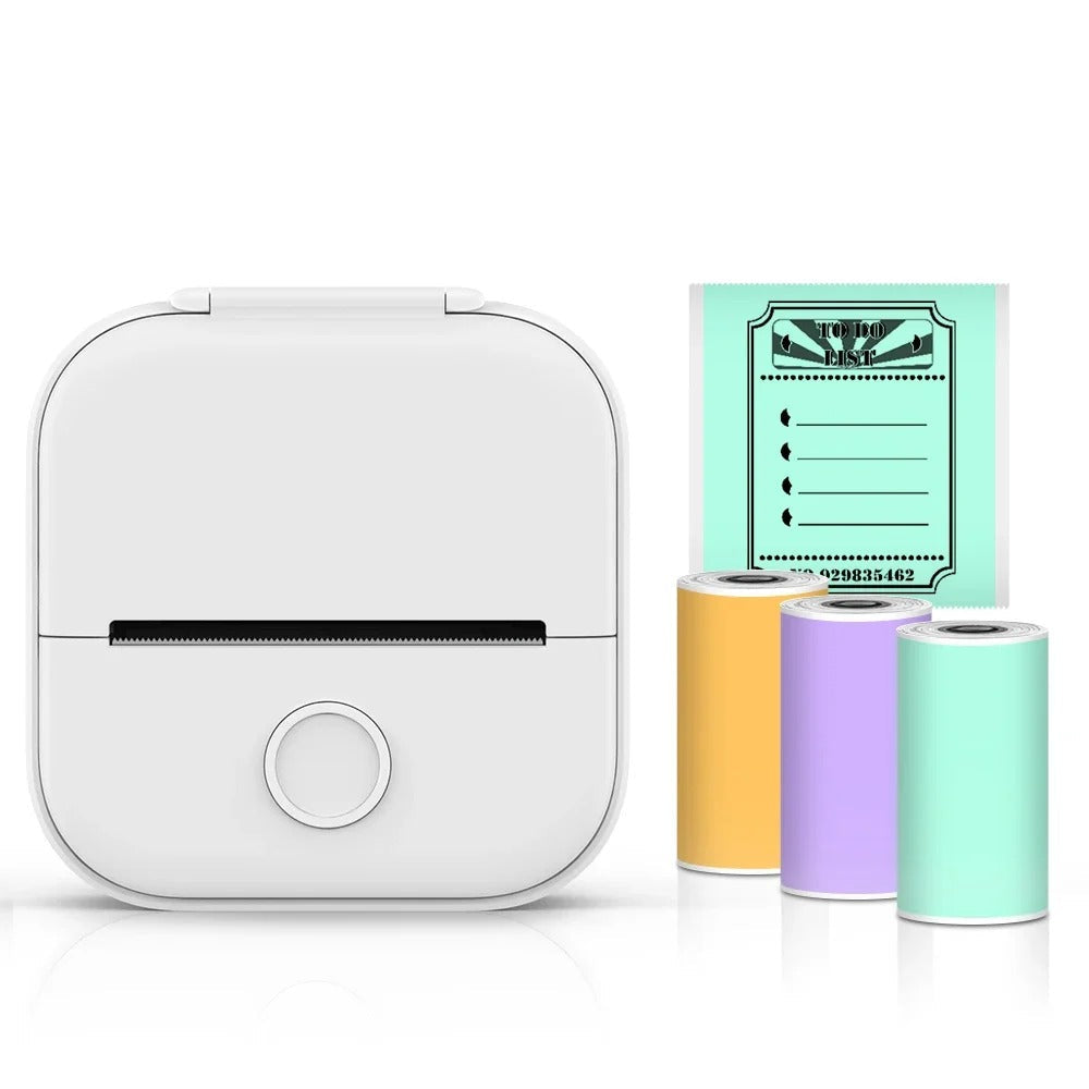 Przenośna mini drukarka — bezatramentowa drukarka fotograficzna Bluetooth do natychmiastowych wydruków
