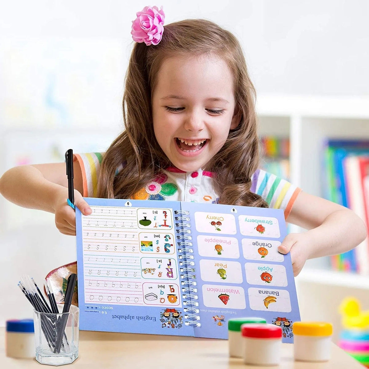 Magic Reusable Copybook Set — Trace Letters, Numbers & Shapes