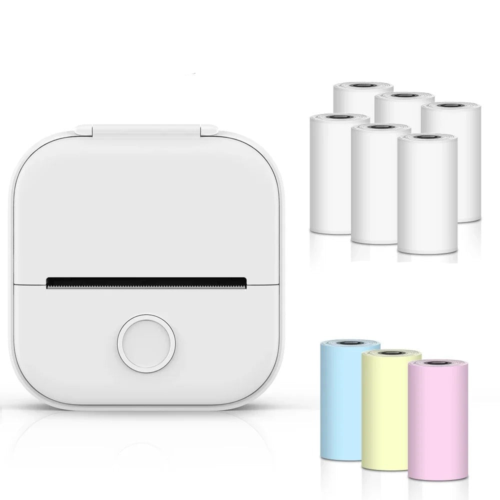 Przenośna mini drukarka — bezatramentowa drukarka fotograficzna Bluetooth do natychmiastowych wydruków