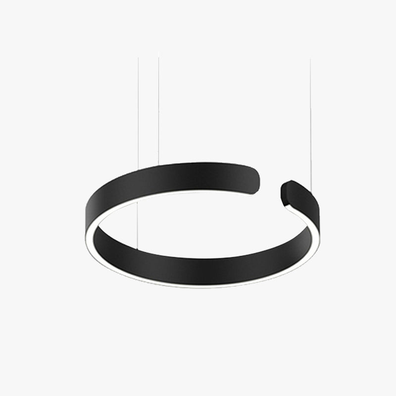 ModernLuxe moderne runde LED-Pendelleuchte – warmes Licht