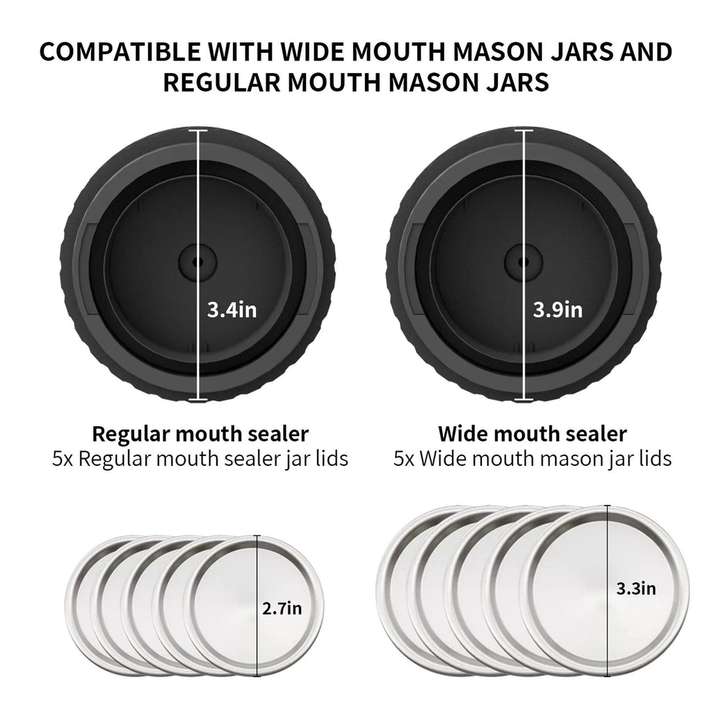 Premium Electric Mason Jar Vacuum Sealer Kit — Airtight Seal
