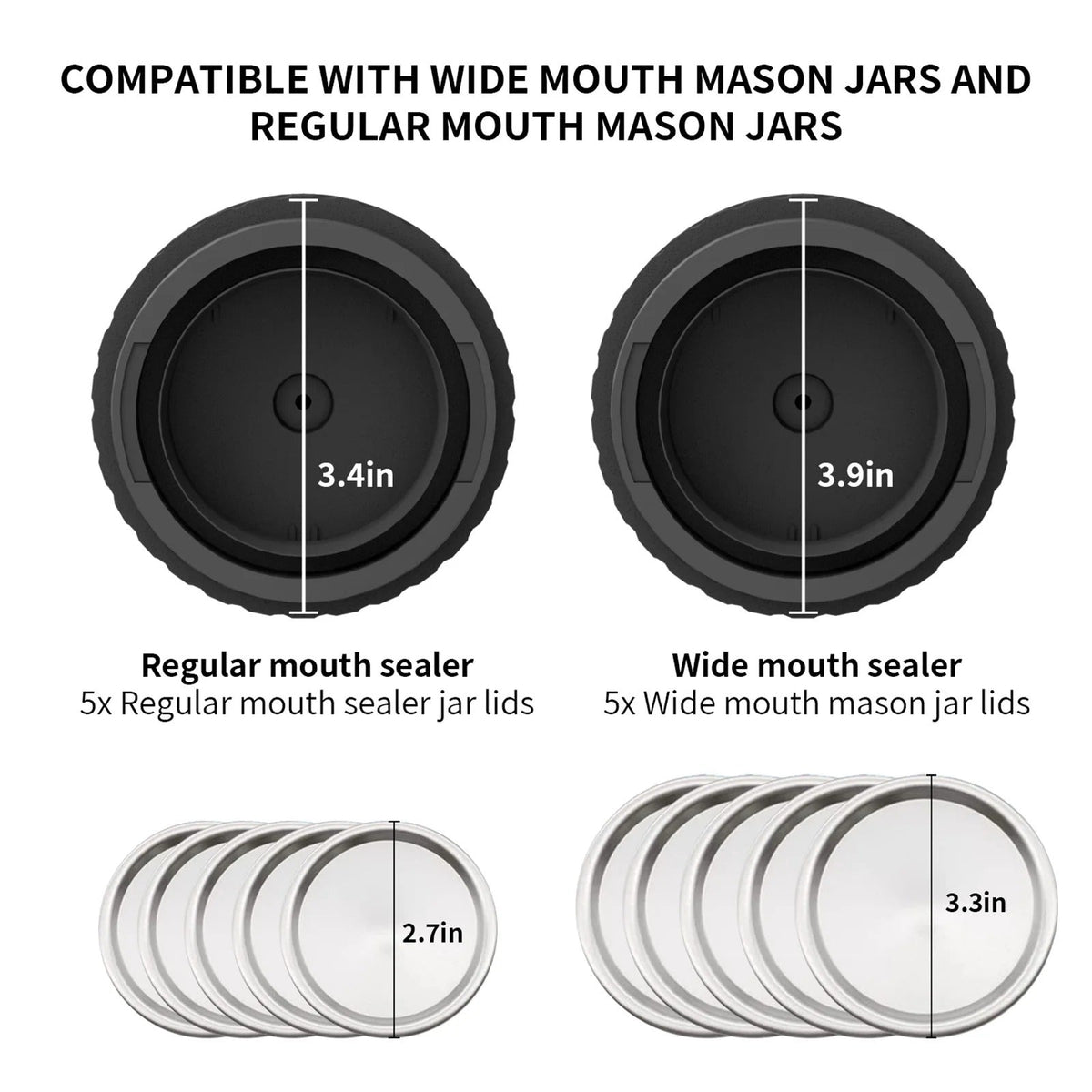 Premium Electric Mason Jar Vacuum Sealer Kit — Airtight Seal