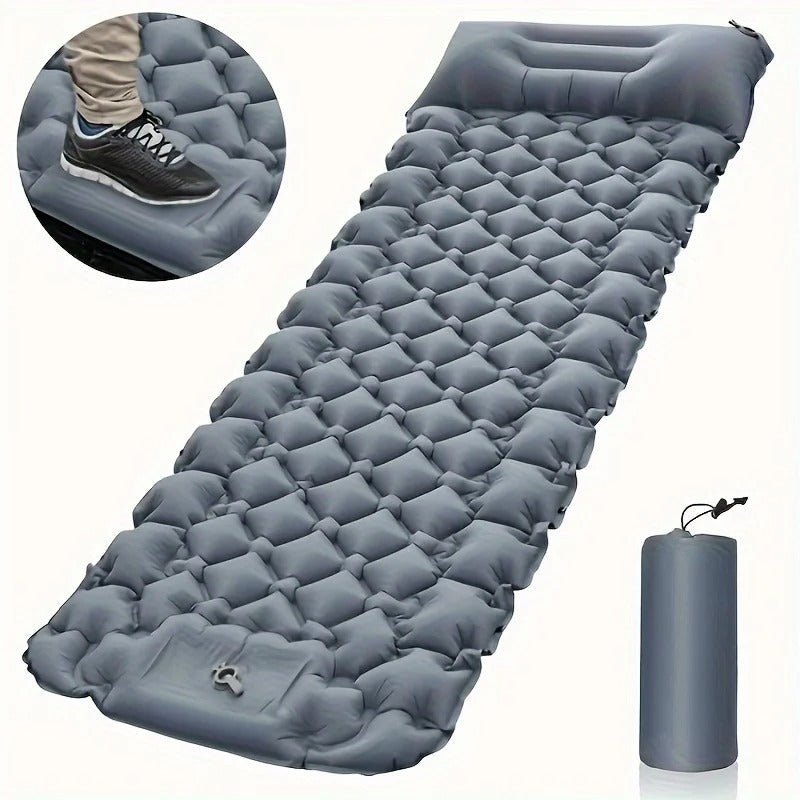 Saltea gonflabilă pentru camping — pat gonflabil portabil și confortabil