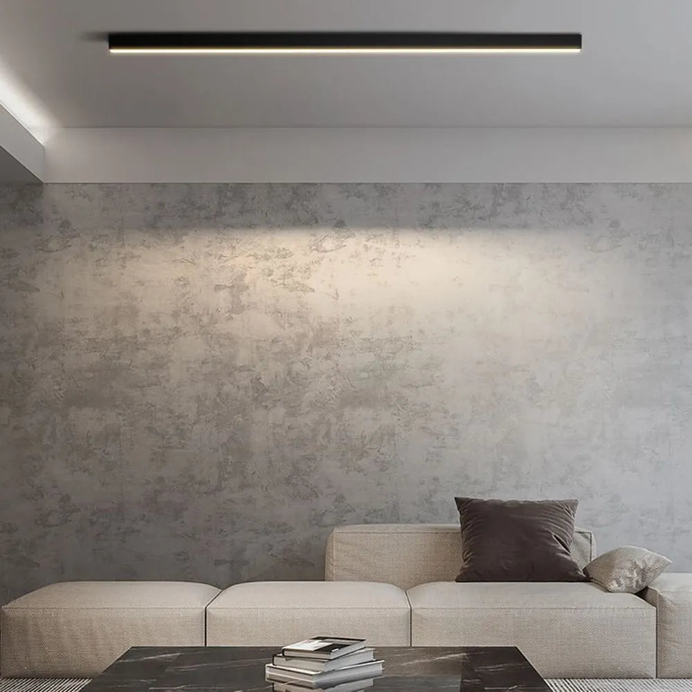 مصباح Noirline الخطي السقفي والجداري — تصميم أسود عصري
