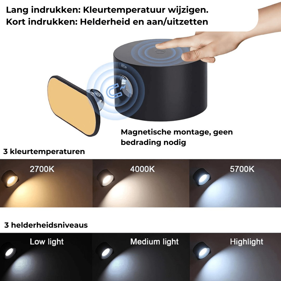 FlexiLamp 360° Wireless Rechargeable Wall Light