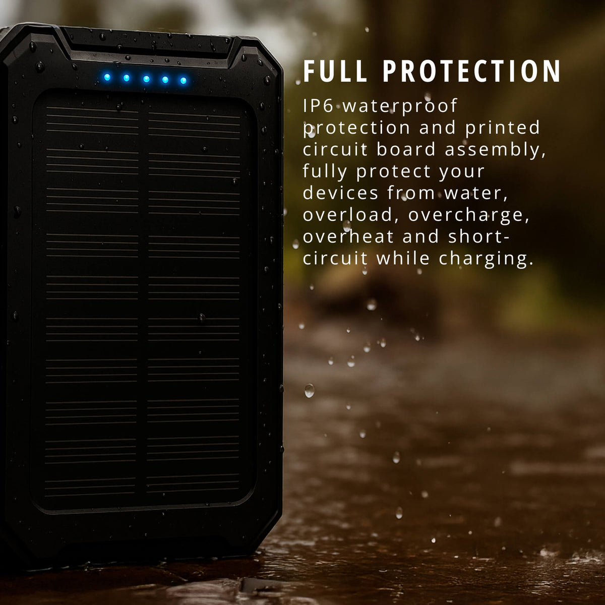 Batterie externe solaire étanche 500000mAh — Double USB
