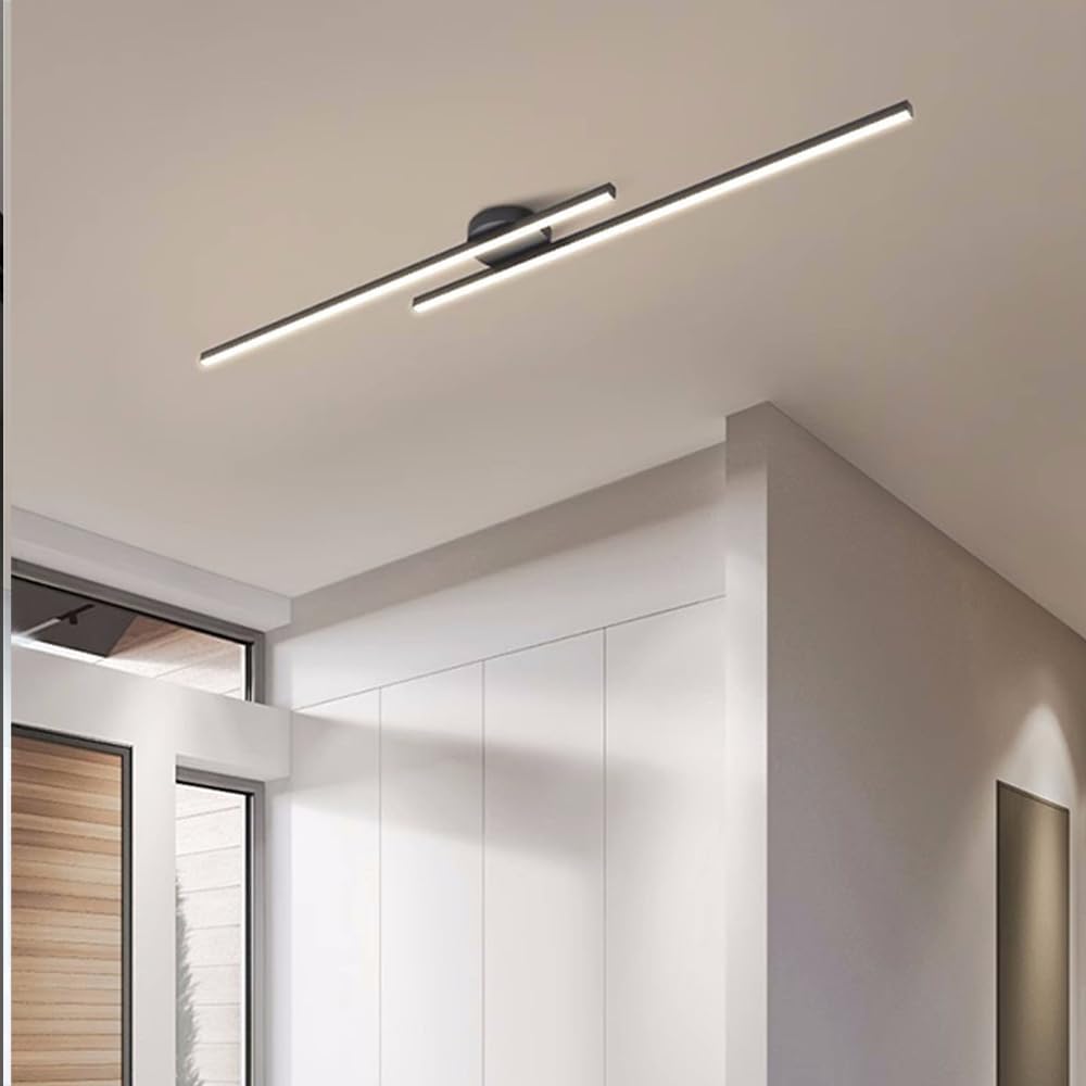 LumenVale Minimalistyczna aluminiowa lampa sufitowa LED — montaż półprzylegający, średnica 60 cm