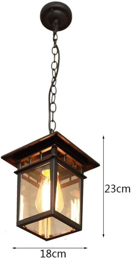 Kirrella Glass Outdoor Pendant Light With Adjustable Chain