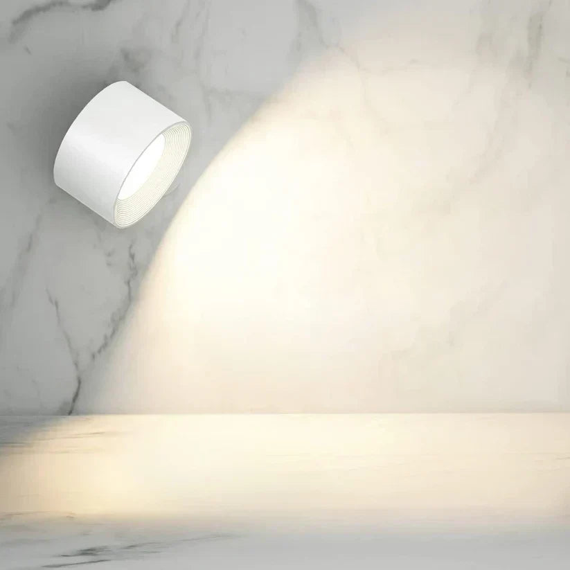 Luz de parede LED sem fios recarregável GlowBeam, ajustável a 360°