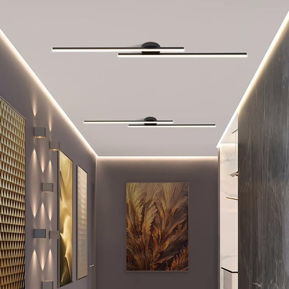 LumenVale Minimalistyczna aluminiowa lampa sufitowa LED — montaż półprzylegający, średnica 60 cm