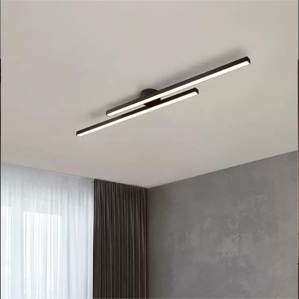 LumenVale Minimalistyczna aluminiowa lampa sufitowa LED — montaż półprzylegający, średnica 60 cm