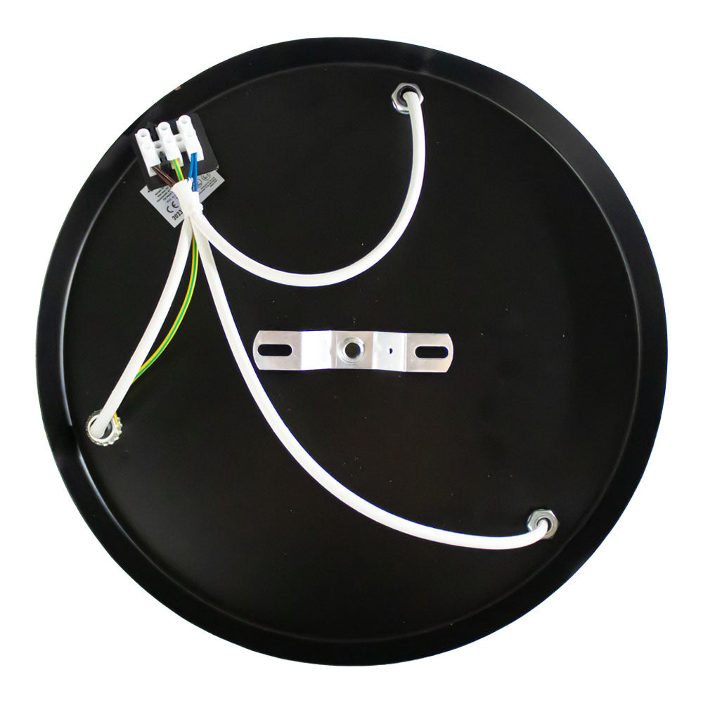 Black and Gold Three Light Ceiling Lamp — E27 Sockets