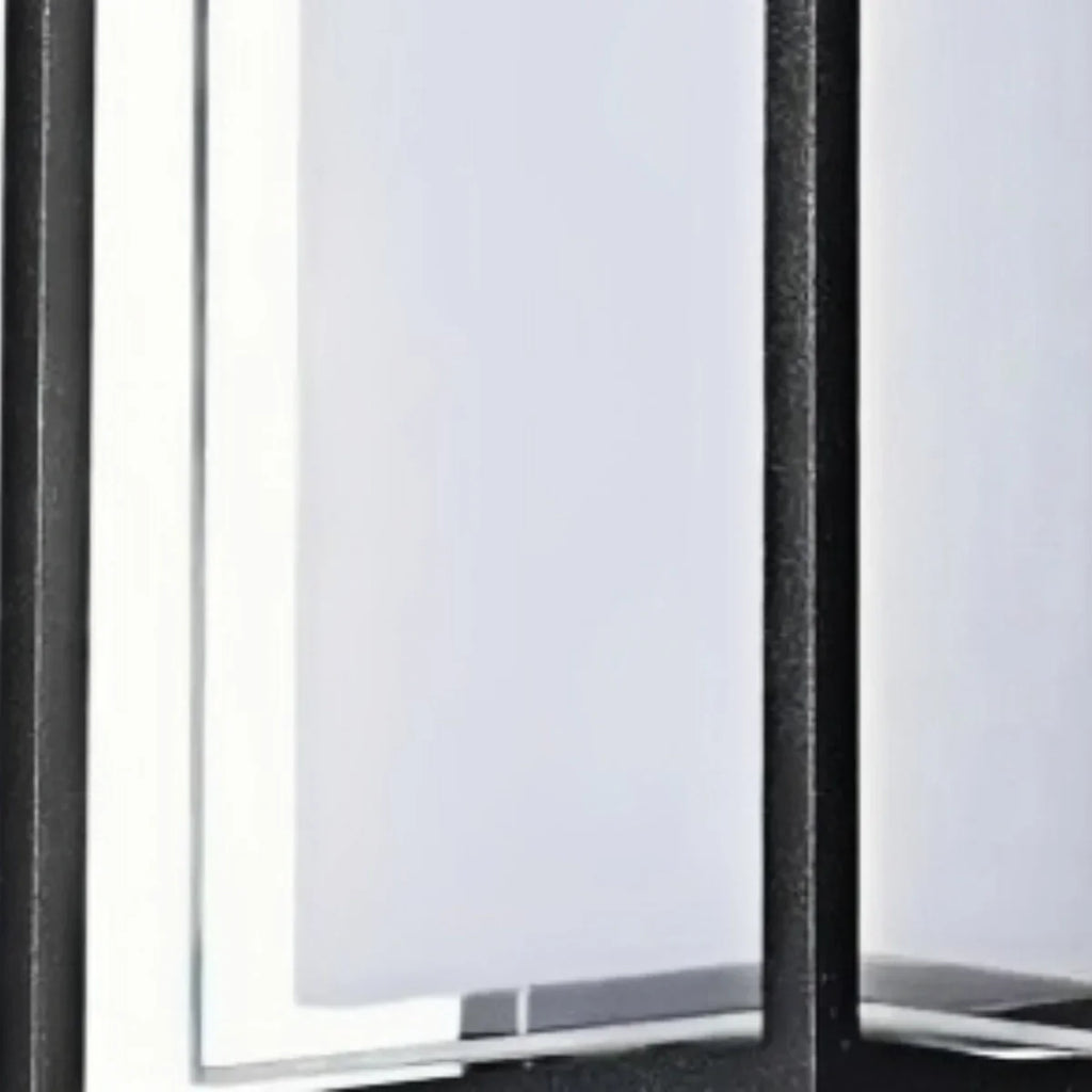 Geometric Matte Black Outdoor Wall Light – Modern LED Sconce for Patio & Entryway - Flindria