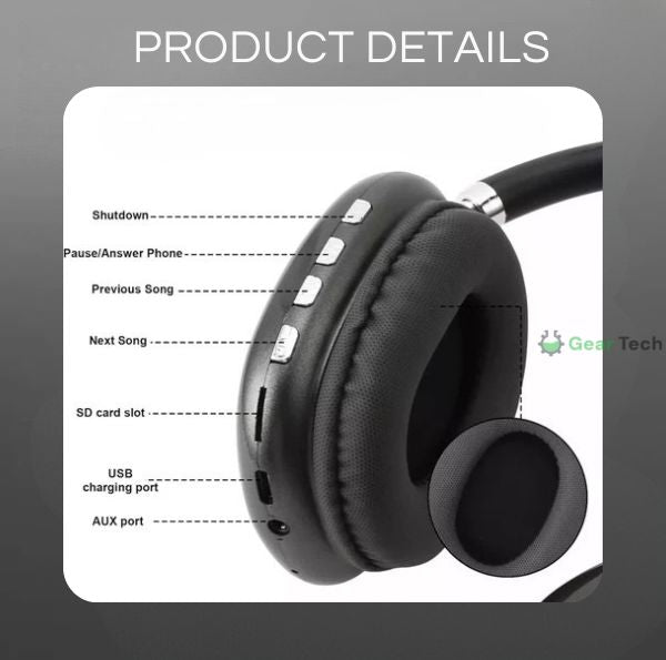 Solara Pro -langattomat kuulokkeet – Bluetooth-melunvaimennus, 40 tunnin akunkesto
