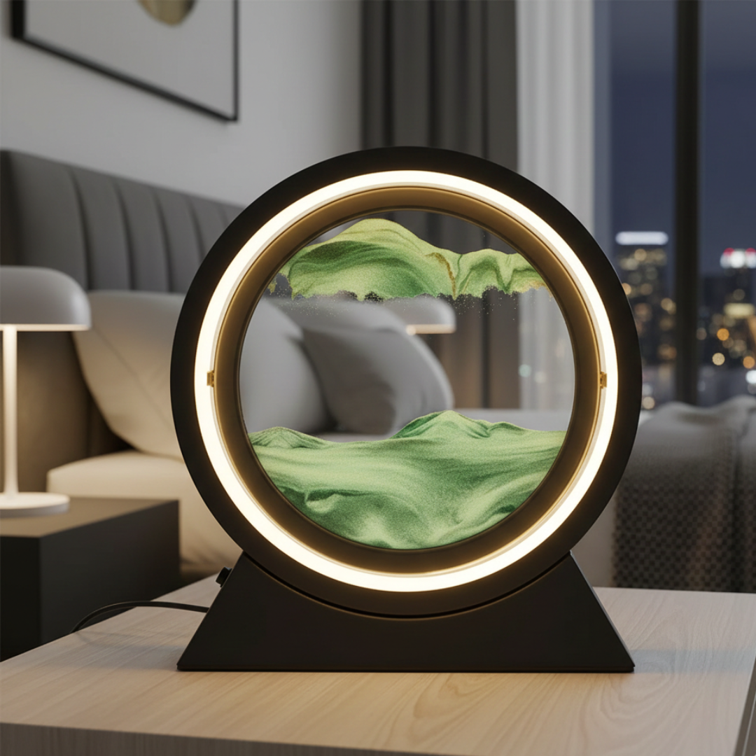 Stolní lampa s kinetickým pískem