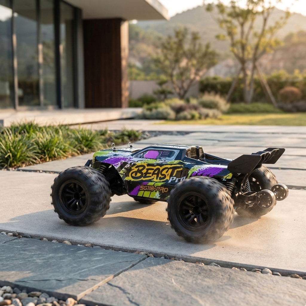 Crawler RC 4WD ad alta velocità brushless in scala 1:16 — Camion radiocomandato