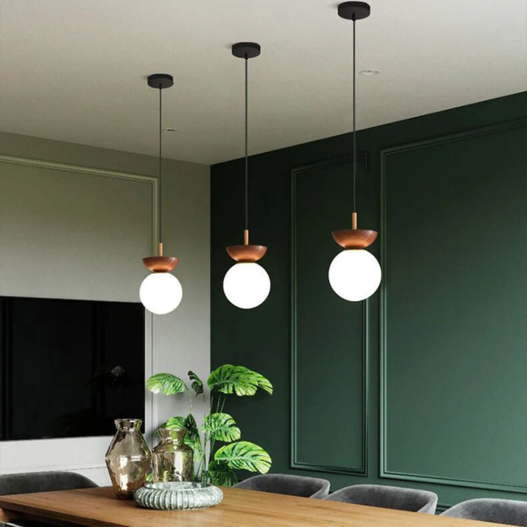 LyraLumen Japanese Style Dining Pendant Lamp With Three Separate Color Temperatures