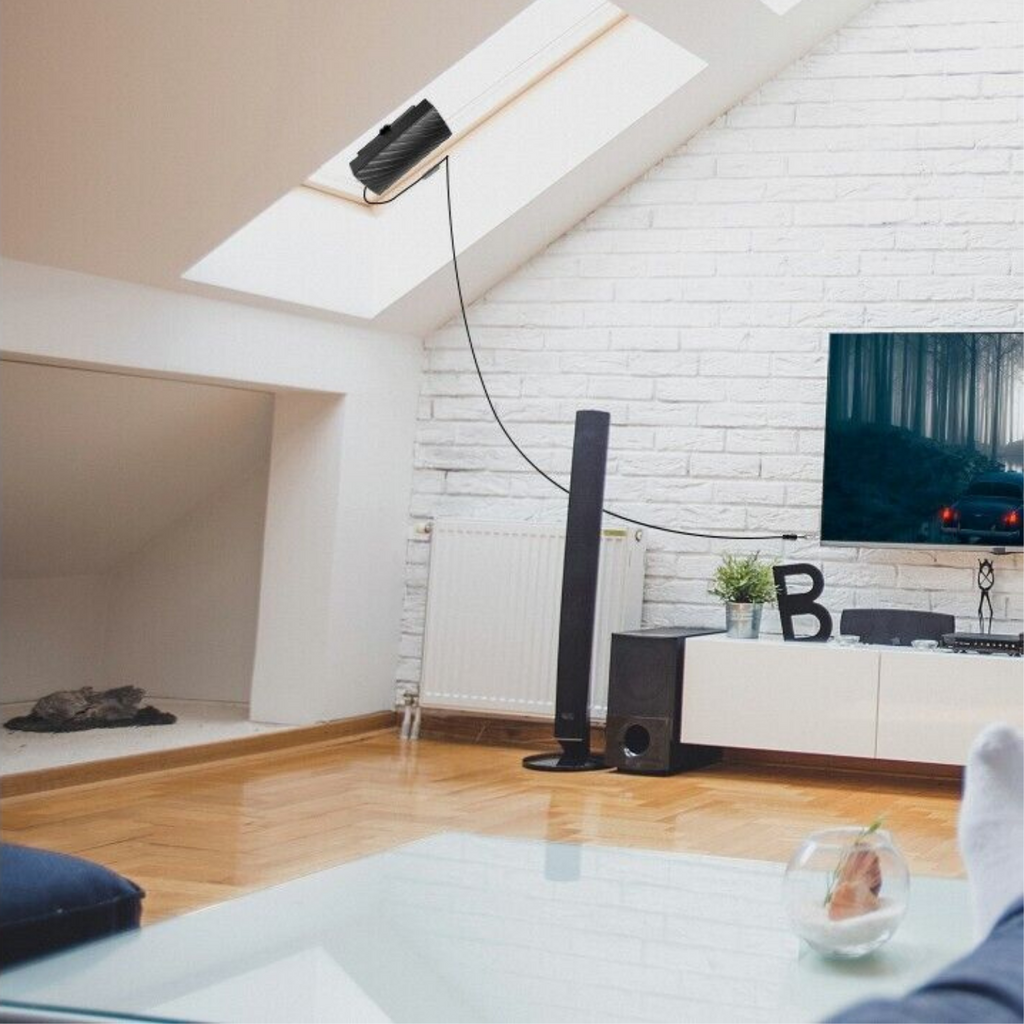 Digitale Indoor-4K-HDTV-Antenne – große Reichweite, 600 Miles