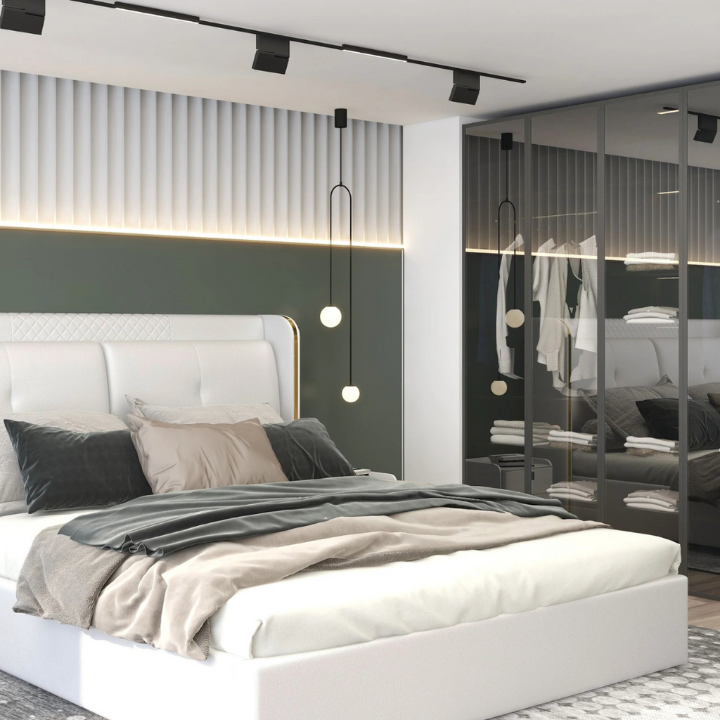 Sylara Pendelleuchte mit U-förmigem Glasglobus für das Wohnzimmer
