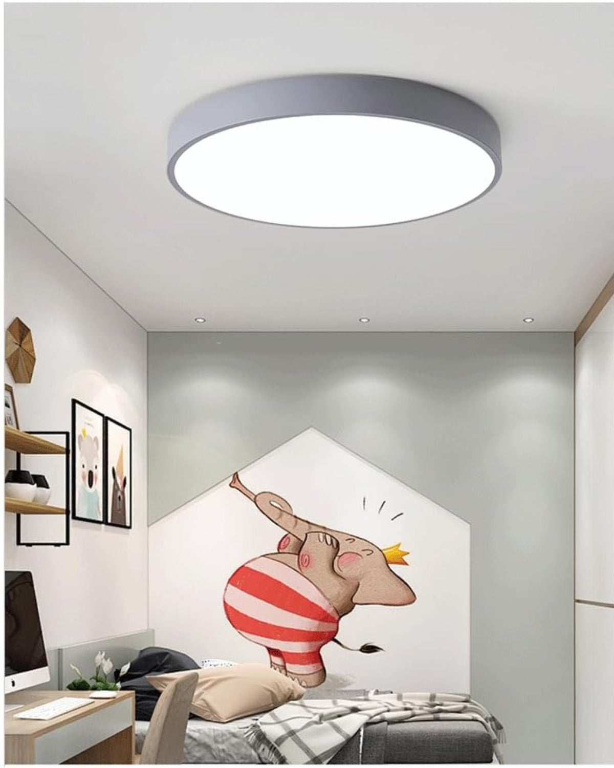 SolaraLume Minimal Modern Ceiling Light With Warm Ambient Glow